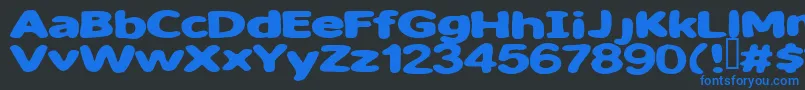 Sweet ffy-Schriftart – Blaue Schriften auf schwarzem Hintergrund