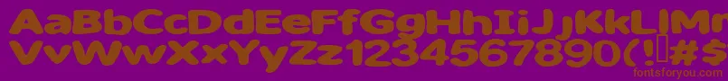 フォントSweet ffy – 紫色の背景に茶色のフォント