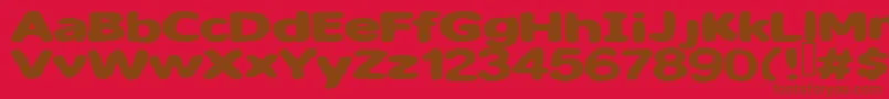 Sweet ffy Font – Brown Fonts on Red Background