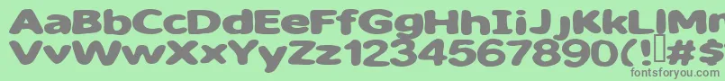 フォントSweet ffy – 緑の背景に灰色の文字