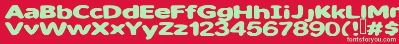 Sweet ffy-fontti – vihreät fontit punaisella taustalla