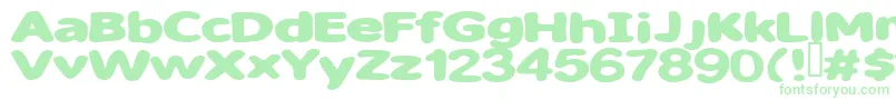 フォントSweet ffy – 白い背景に緑のフォント