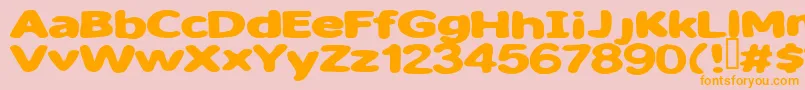 Sweet ffy-fontti – oranssit fontit vaaleanpunaisella taustalla