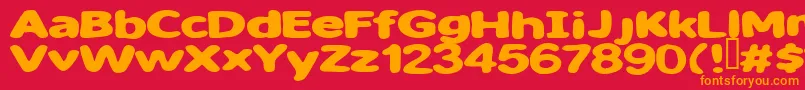 Police Sweet ffy – polices orange sur fond rouge