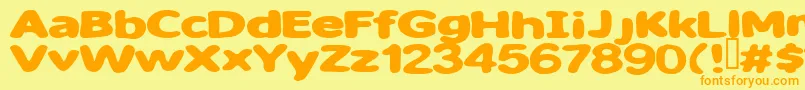 Sweet ffy-fontti – oranssit fontit keltaisella taustalla