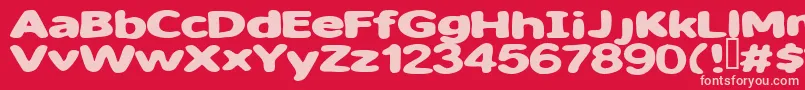Sweet ffy Font – Pink Fonts on Red Background