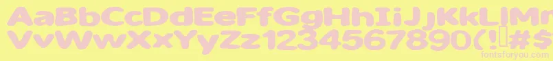 Sweet ffy Font – Pink Fonts on Yellow Background