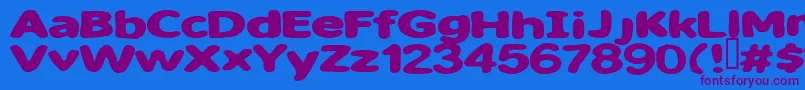 Sweet ffy Font – Purple Fonts on Blue Background