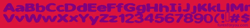 Sweet ffy Font – Purple Fonts on Red Background