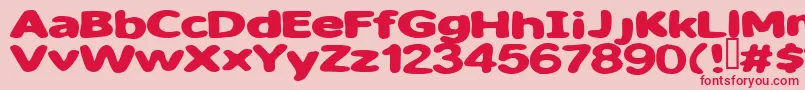 Sweet ffy Font – Red Fonts on Pink Background
