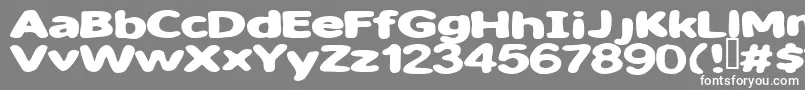 フォントSweet ffy – 灰色の背景に白い文字