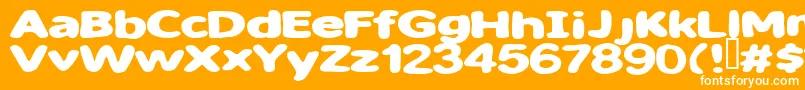 フォントSweet ffy – オレンジの背景に白い文字