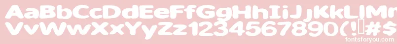 Sweet ffy Font – White Fonts on Pink Background