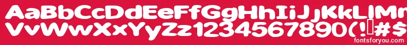 Sweet ffy-fontti – valkoiset fontit punaisella taustalla