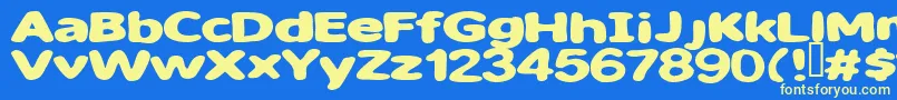 フォントSweet ffy – 黄色の文字、青い背景
