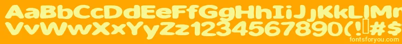 Sweet ffy Font – Yellow Fonts on Orange Background