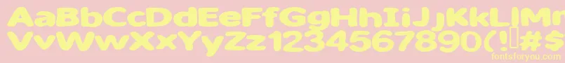 Sweet ffy Font – Yellow Fonts on Pink Background