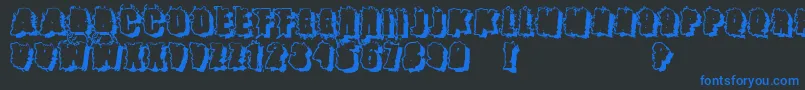 Catch22 Font – Blue Fonts on Black Background
