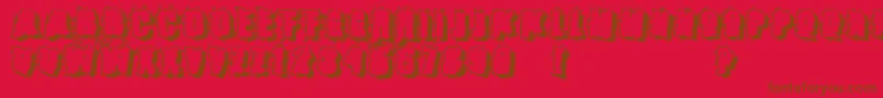 Catch22 Font – Brown Fonts on Red Background