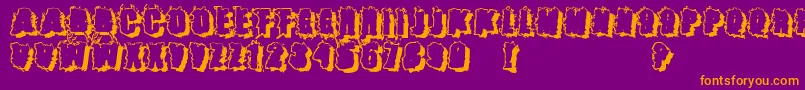 Catch22 Font – Orange Fonts on Purple Background