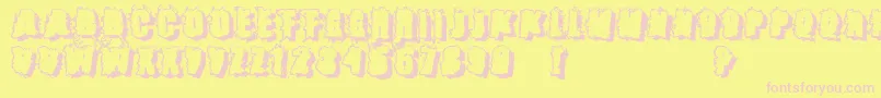 Catch22 Font – Pink Fonts on Yellow Background