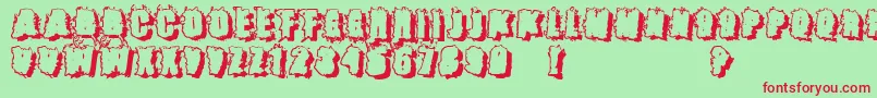 Catch22 Font – Red Fonts on Green Background