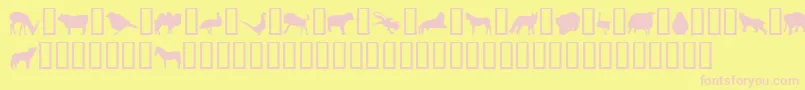Шрифт JasnaP – розовые шрифты на жёлтом фоне