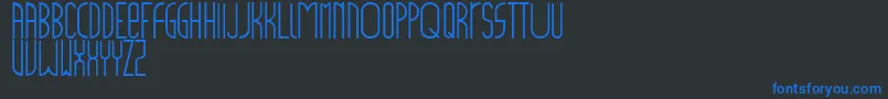 Mainstreet Font – Blue Fonts on Black Background