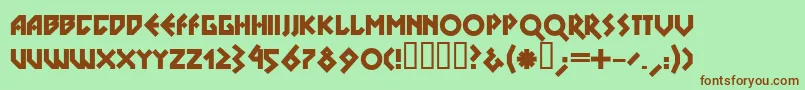 Dsnobl Font – Brown Fonts on Green Background