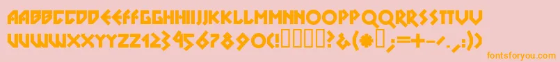 Dsnobl Font – Orange Fonts on Pink Background