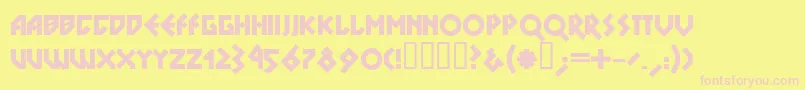 Dsnobl Font – Pink Fonts on Yellow Background