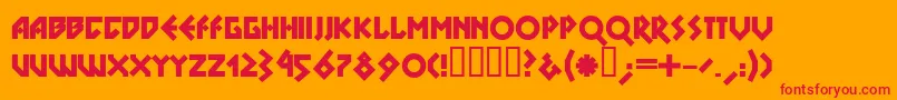 Dsnobl Font – Red Fonts on Orange Background