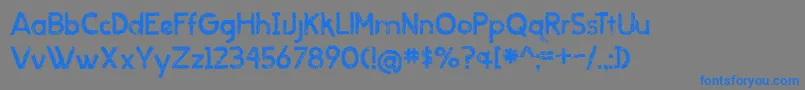 BmdWhenItRains Font – Blue Fonts on Gray Background