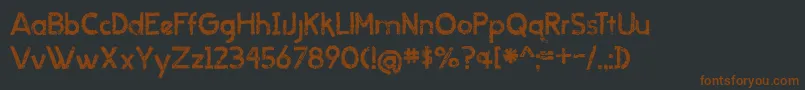 BmdWhenItRains-fontti – ruskeat fontit mustalla taustalla