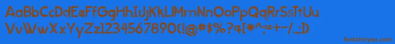 BmdWhenItRains Font – Brown Fonts on Blue Background