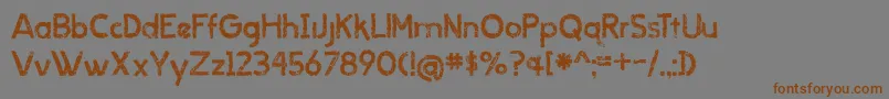 BmdWhenItRains Font – Brown Fonts on Gray Background