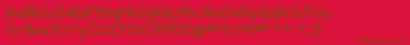 BmdWhenItRains Font – Brown Fonts on Red Background