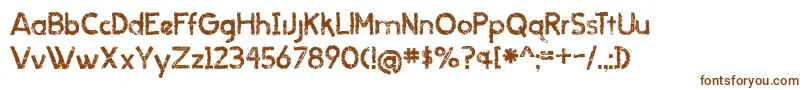Шрифт BmdWhenItRains – коричневые шрифты на белом фоне