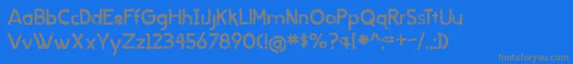 BmdWhenItRains Font – Gray Fonts on Blue Background