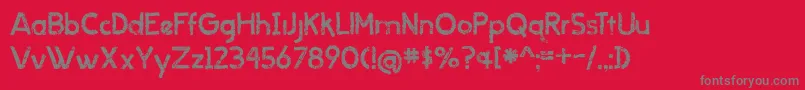 BmdWhenItRains Font – Gray Fonts on Red Background