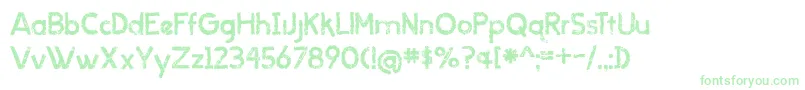 BmdWhenItRains Font – Green Fonts on White Background