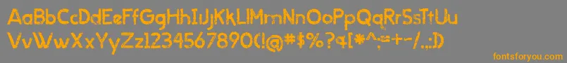 BmdWhenItRains Font – Orange Fonts on Gray Background