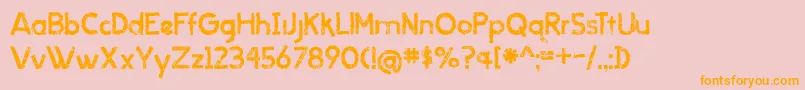 BmdWhenItRains Font – Orange Fonts on Pink Background
