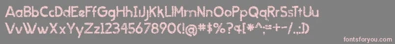 BmdWhenItRains Font – Pink Fonts on Gray Background