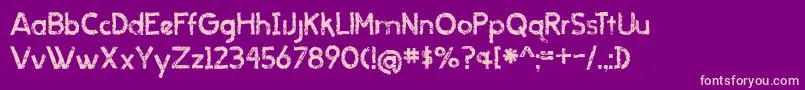BmdWhenItRains Font – Pink Fonts on Purple Background
