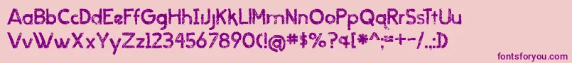 BmdWhenItRains Font – Purple Fonts on Pink Background