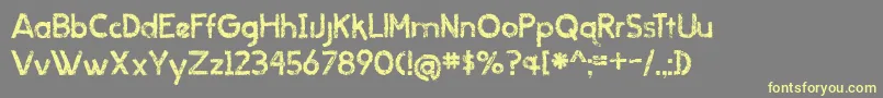 BmdWhenItRains Font – Yellow Fonts on Gray Background