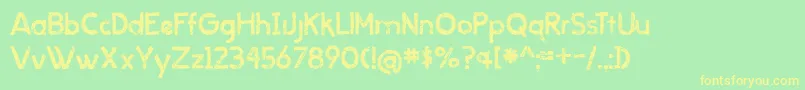BmdWhenItRains Font – Yellow Fonts on Green Background