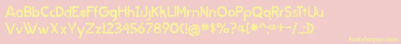 BmdWhenItRains Font – Yellow Fonts on Pink Background