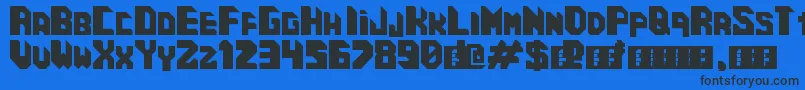 CosmicCube Font – Black Fonts on Blue Background